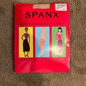 Spanx Nude nylon footless B pantyhose